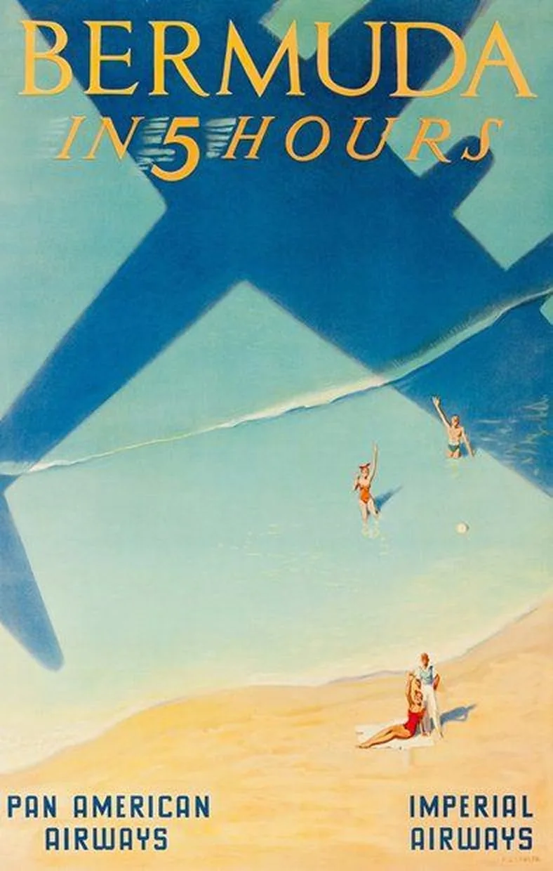 Airline brochure for Bermuda routes