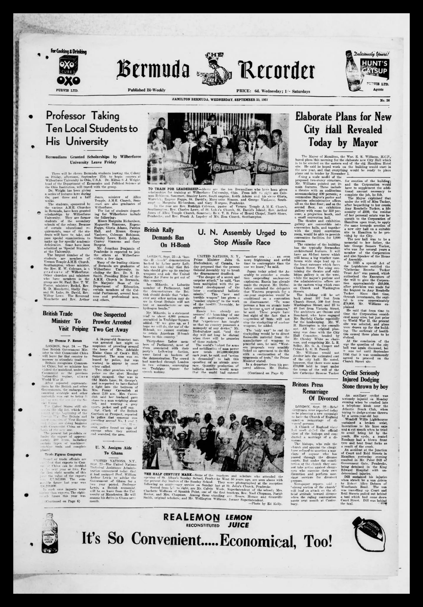 Newspaper clipping on the funding of Hamilton City Hall