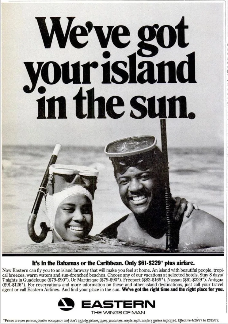 “We've got your island in the sun” airline advertisement
