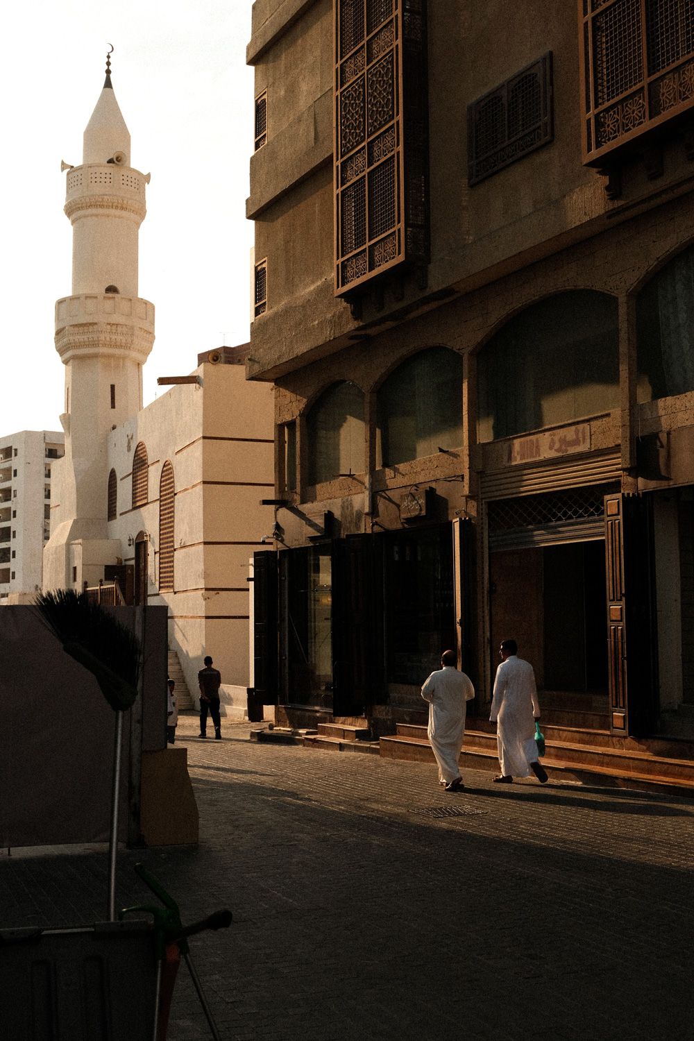 Jeddah street with two passerby