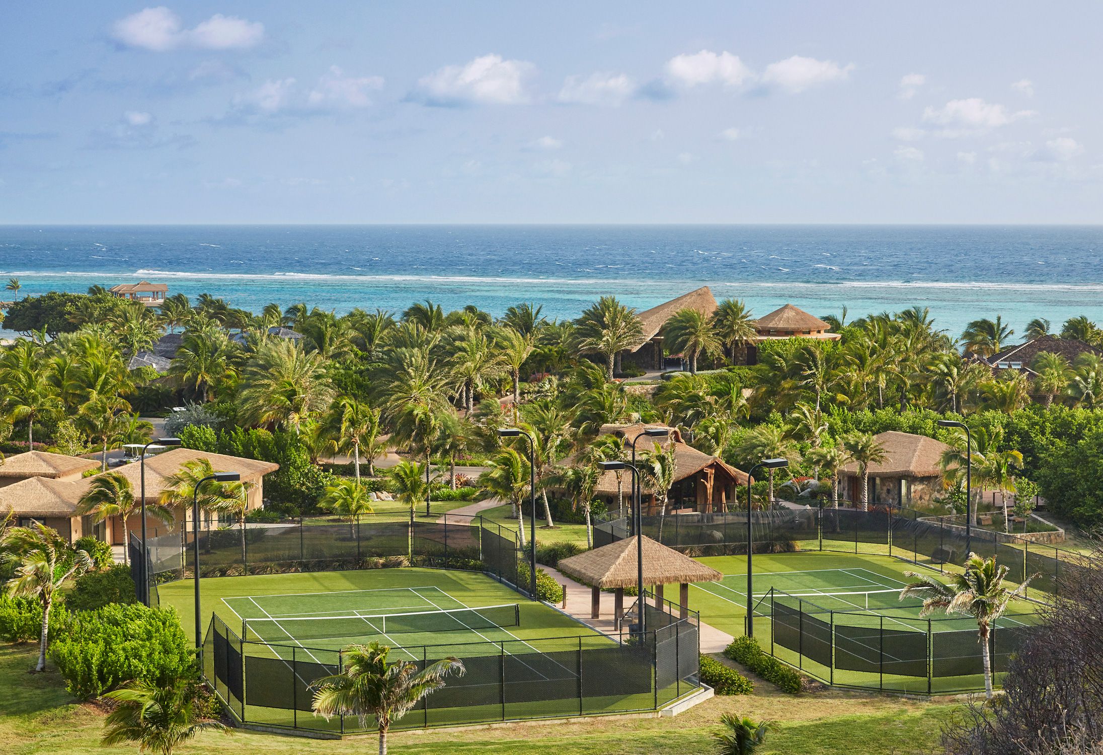 Tennis courts at Oil Nut Bay