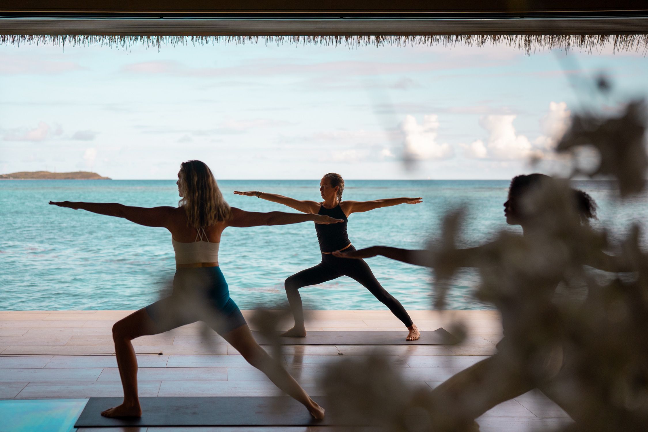 Yoga practice at Sundara