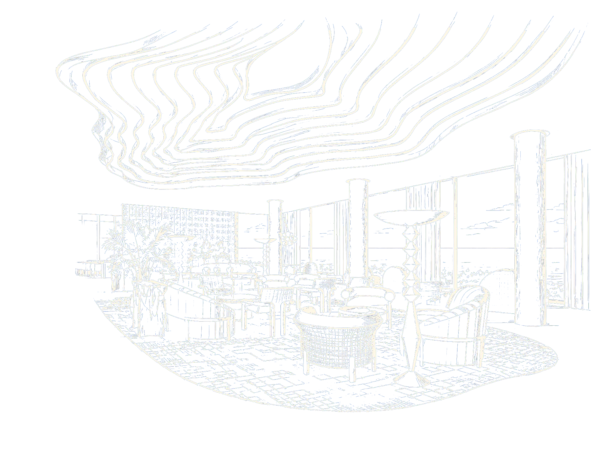 Interior Design sketch illustration